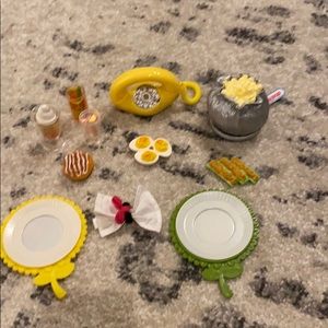 11 piece American girl doll food set